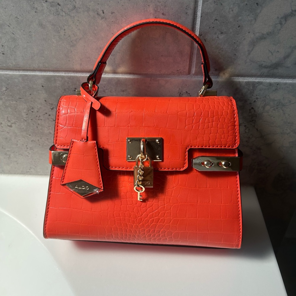 Aldo Vibrant Orange Satchel
